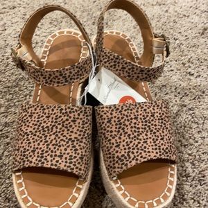 Espadrille Cheetah print  platform sandals